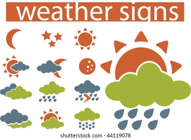 weather signs. vector