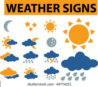 weather signs. vector