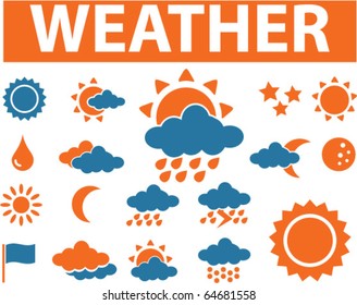 weather signs. vector