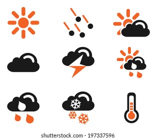 Weather simple vector icons