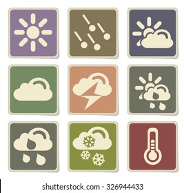 Weather simple vector icons