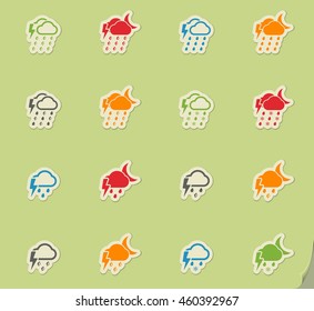 Weather simply icons for web and user interface