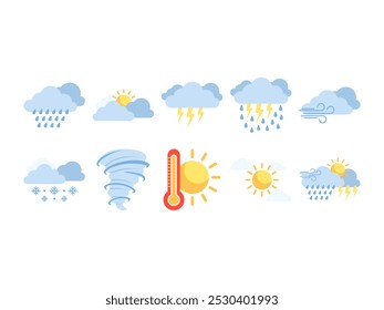 Weather Sky Cloud Element Set 