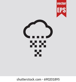 Weather snow icon in trendy isolated on grey background.Vector illustration.