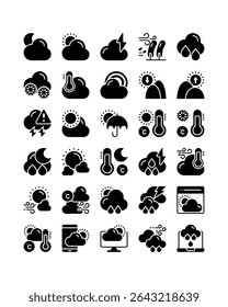 weather solid icon element vector illustration