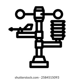 weather station agri tech line icon vector. weather station agri tech sign. isolated contour symbol black illustration