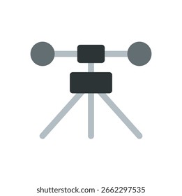 weather station device simple flat icon illustration