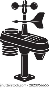 Weather station meteorological instrument vector icon