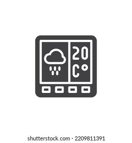Weather Station vector icon. filled flat sign for mobile concept and web design. Digital weather station glyph icon. Symbol, logo illustration. Vector graphics