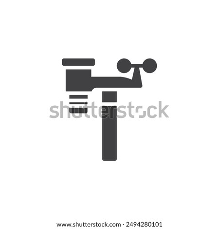 Weather station vector icon. filled flat sign for mobile concept and web design. Weather Station glyph icon. Symbol, logo illustration. Vector graphics