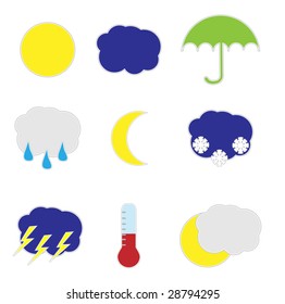 weather stickers. Vector