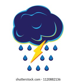 weather storm icon, cloud rain symbol. EPS 10