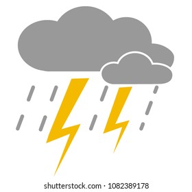 Weather storm illustration, Weather icon, Vector illustration.
