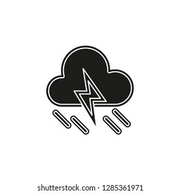 weather storm illustration, sun rain symbol - weather storm icon