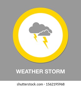 weather storm illustration,  sun rain symbol - weather storm icon