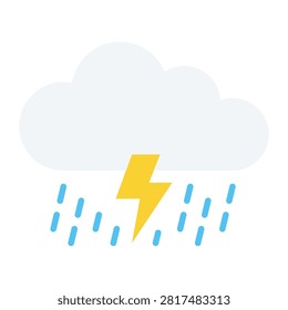 Weather Storm Thundercloud Rain Icon