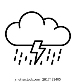 Weather Storm Thundercloud Rain Icon