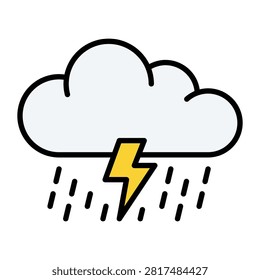 Weather Storm Thundercloud Rain Icon