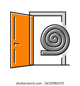 weather stripping energy conservation color icon vector. weather stripping energy conservation sign. isolated symbol illustration