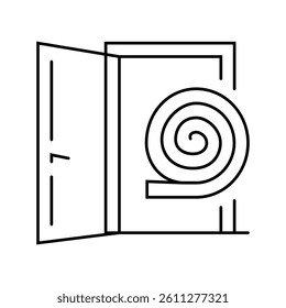 weather stripping energy conservation line icon vector. weather stripping energy conservation sign. isolated contour symbol black illustration