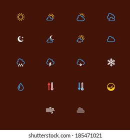 Weather stroke icons.