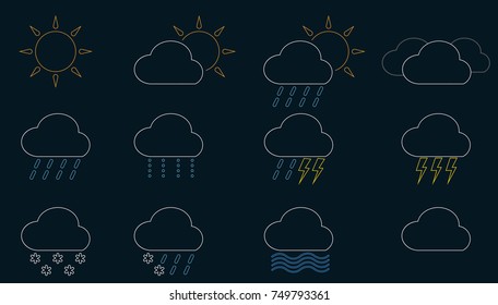 Weather stroke icons