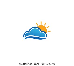 Weather sun cloud logo 