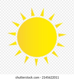 Weather sun icon. Sun icon set.  Yellow sun star. Summer elements for design. Vector illustration