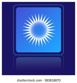  weather, sun Icon, vector
