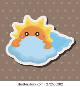 weather sunny day theme elements