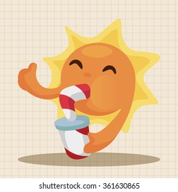 weather sunny day theme elements