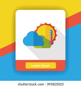 weather sunny flat icon