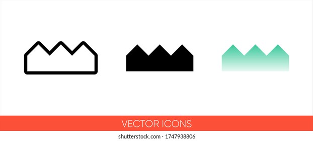 Weather symbol grass sign icon of 3 types: color, black and white, outline. Isolated vector sign symbol.