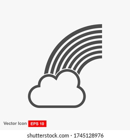 Weather symbol on a white background, vector illustration.