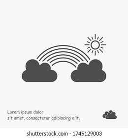 Weather symbol on a white background, vector illustration.