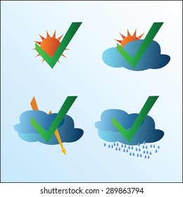Weather symbol set