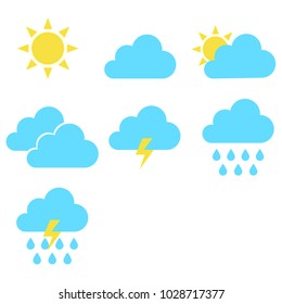 weather symbol set isolated vector