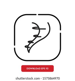 Weather symbol, tornado outline vector icon. Modern, simple flat vector illustration for web site or mobile app
