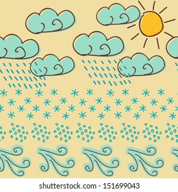 weather symbols seamless pattern
