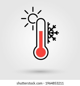 Weather temperature icon. Weather conditions concept.