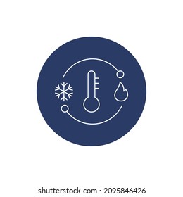 Weather temperature meter icon vector