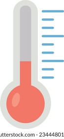 Escala de temperatura del tiempo, termómetro sobre fondo blanco