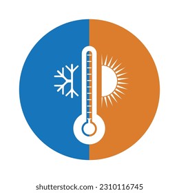 Weather temperature thermometer icon vector symbol template design