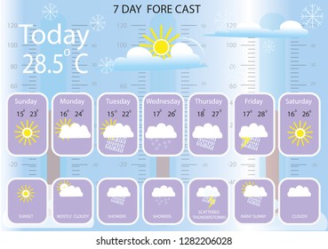 weather template vector
