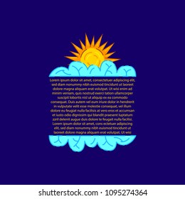 Weather text template. Vector illustration