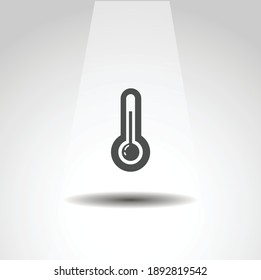 icono de vector aislado del termómetro meteorológico. icono de previsión meteorológica