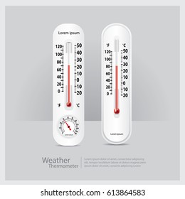 Weather thermometer isolated vector illustration