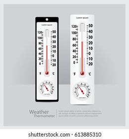 Weather thermometer isolated vector illustration