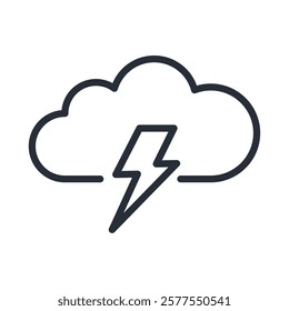 weather thunderstorm icon isolated design