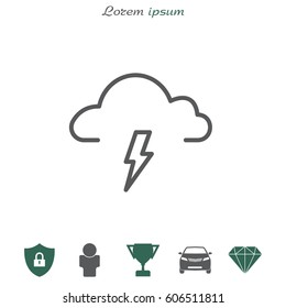 weather (thunderstorm) icon. vector illustration